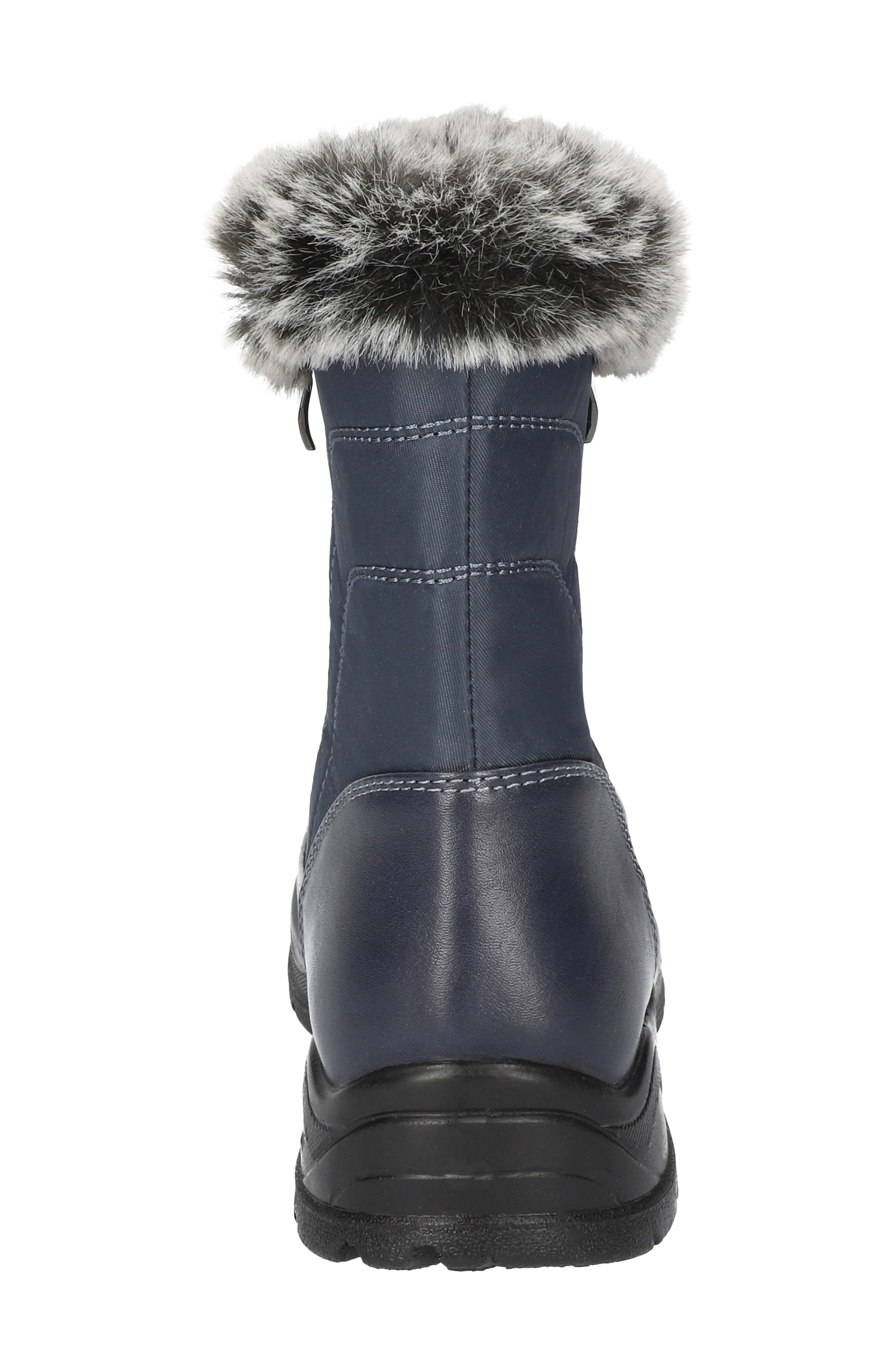 EASY STREET Portland Faux Fur Lined Waterproof Boot, Alternate, color, Navy