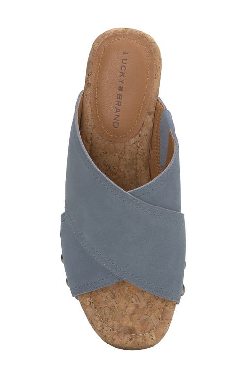 LUCKY BRAND LUCKY BRAND VALMAI PLATFORM WEDGE SLIDE SANDAL