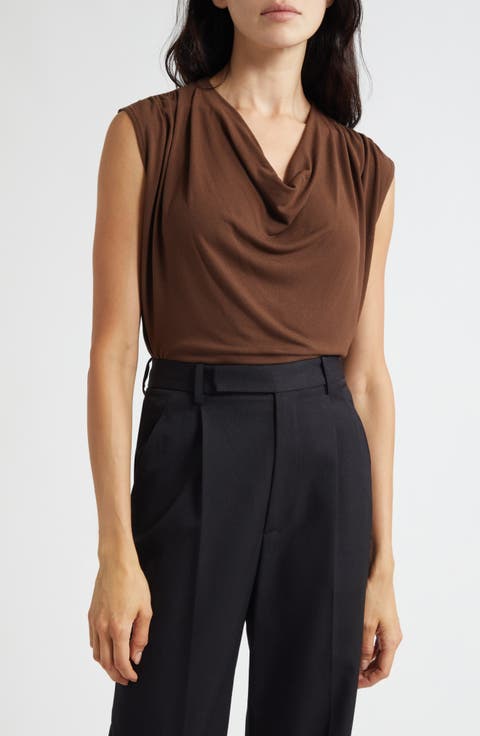 Cowl Neck Sleeveless Top