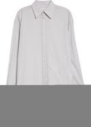 Saint Laurent Stripe Longline Cotton Button-Up Shirt