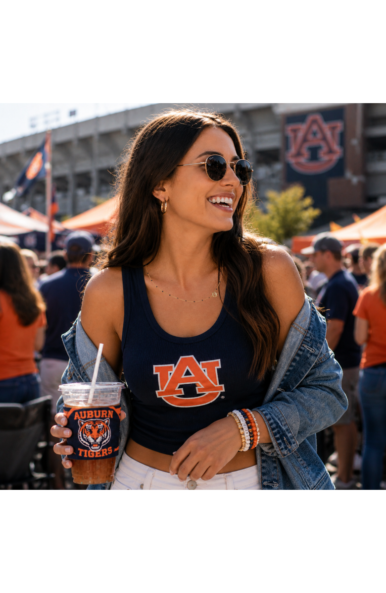 Color Shout Auburn University Side Necklace, Alternate, color, Yellow Gold