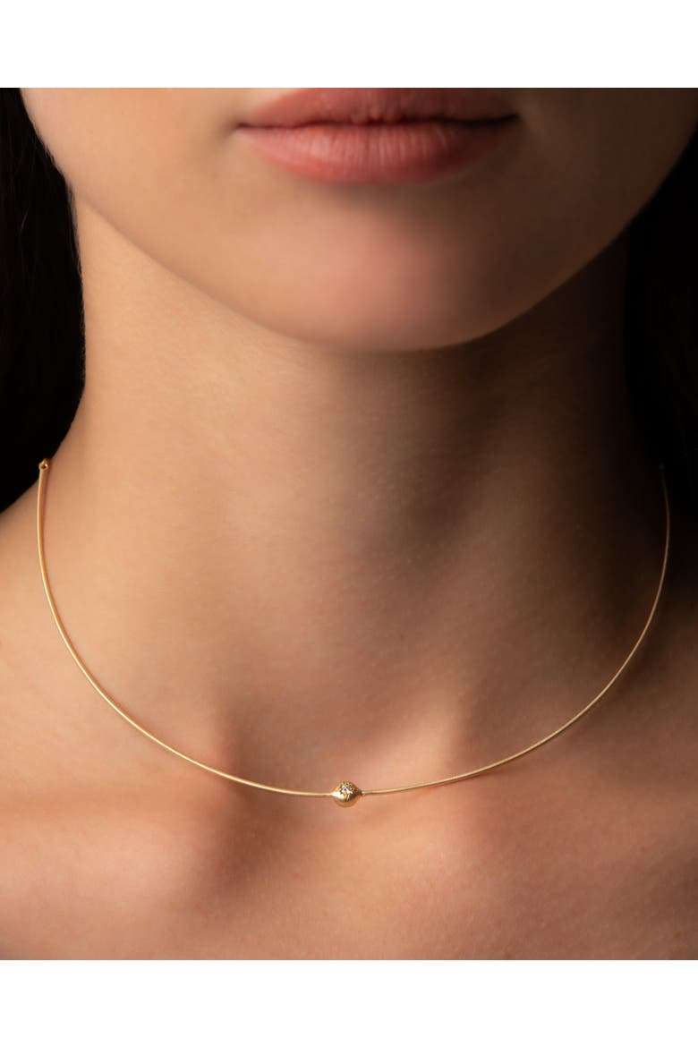 Moon Necklace Diamond, Alternate, color, Diamond