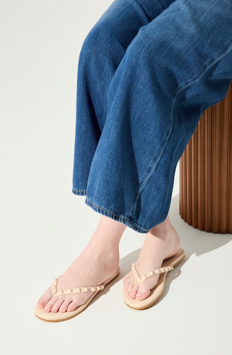 Yosi Samra Rivington Stud Flip Flop, Alternate, color, Beige