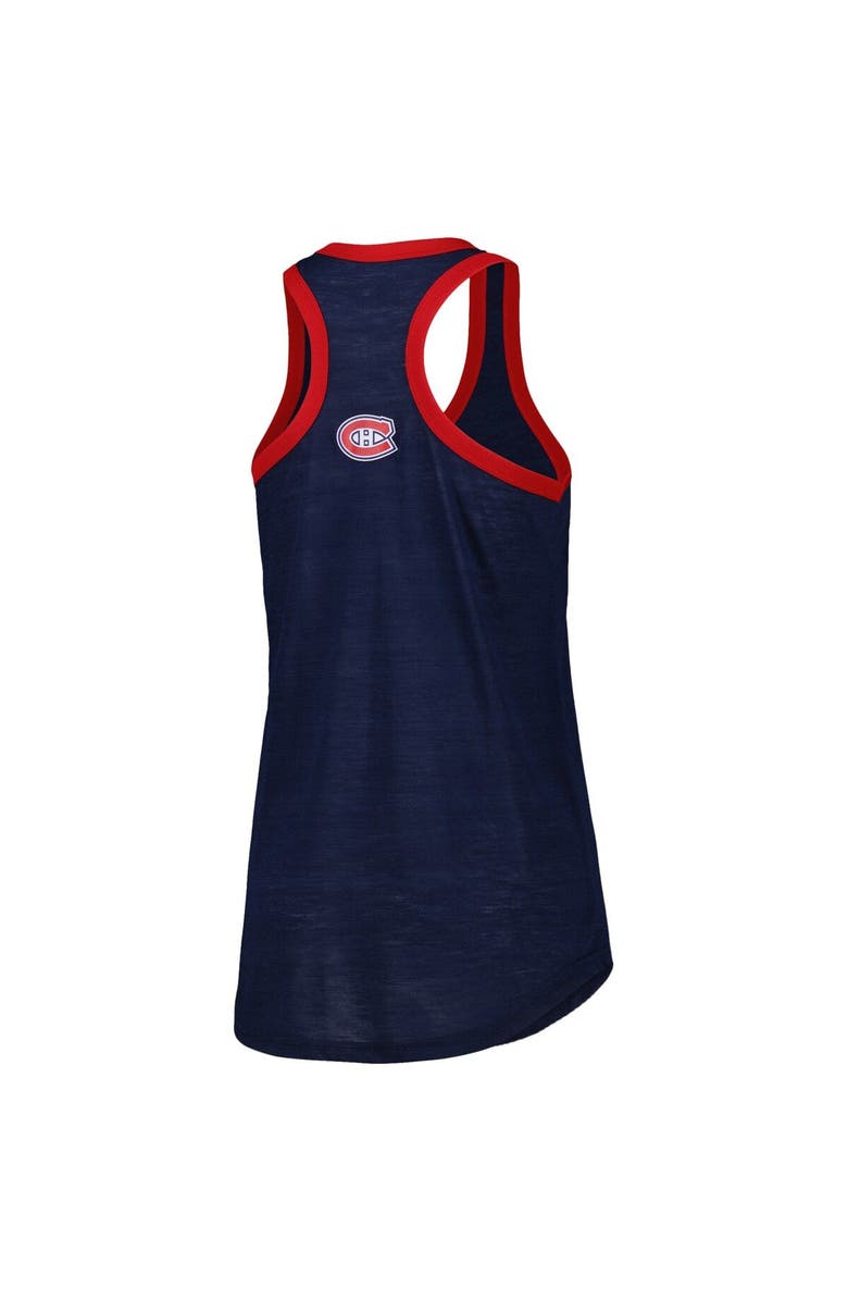 G-III 4HER BY CARL BANKS Women's G-III 4Her by Carl Banks Navy Montreal Canadiens First Base Racerback Scoop Neck Tank Top, Alternate, color, Navy