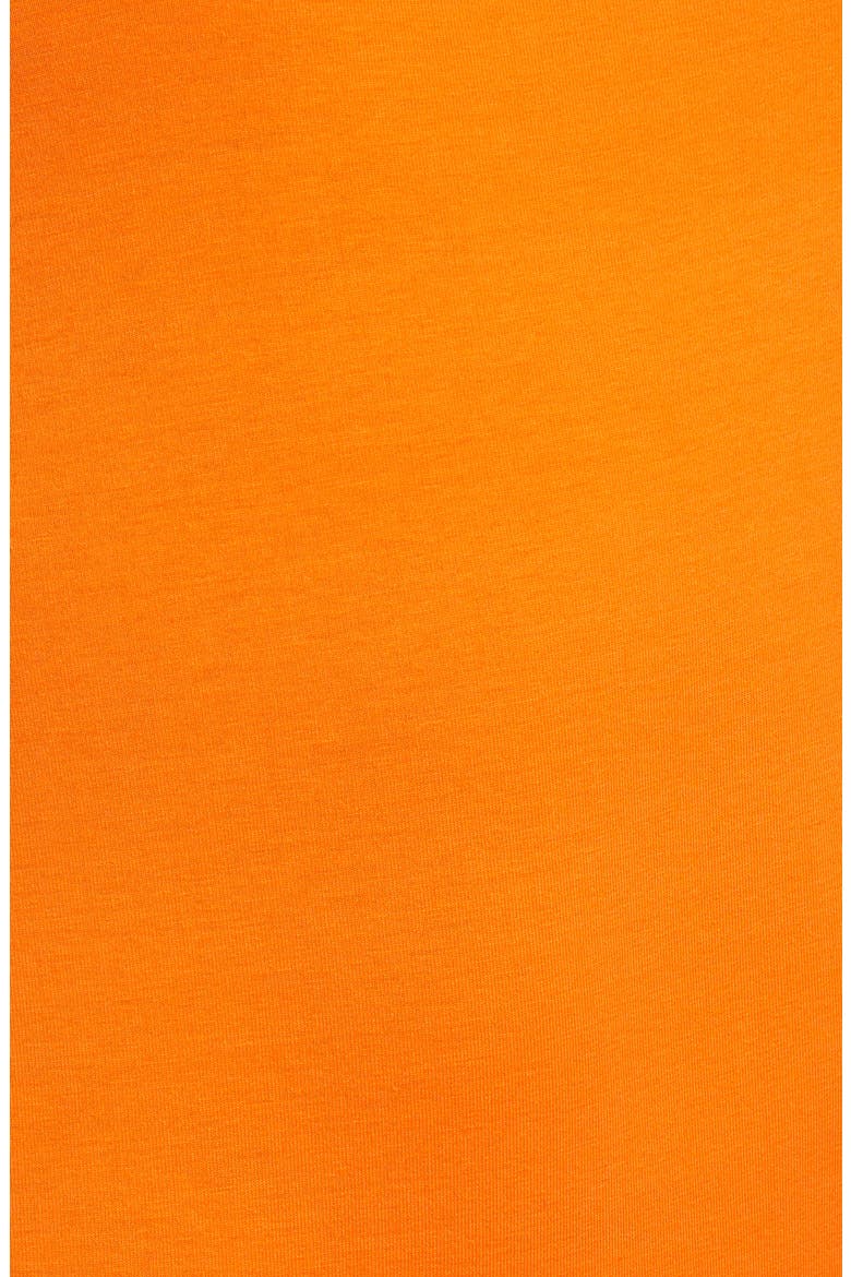 Double Scoop Stretch Cotton Bodysuit, Alternate, color, ORANGE FLURO