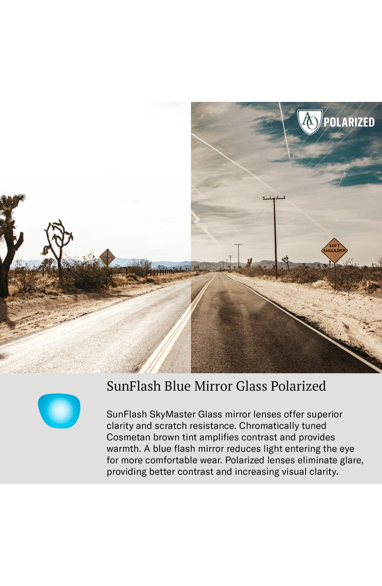 American Optical Original Pilot 52mm Aviator Nylon Polarized, Alternate, color, Black - Bmn-P