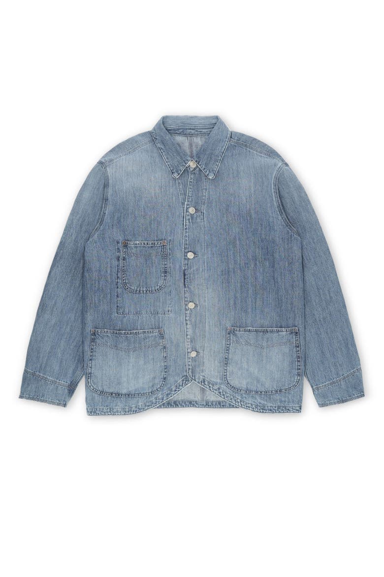 Trading Bleach Wash Denim Jacket, Main, color, D240