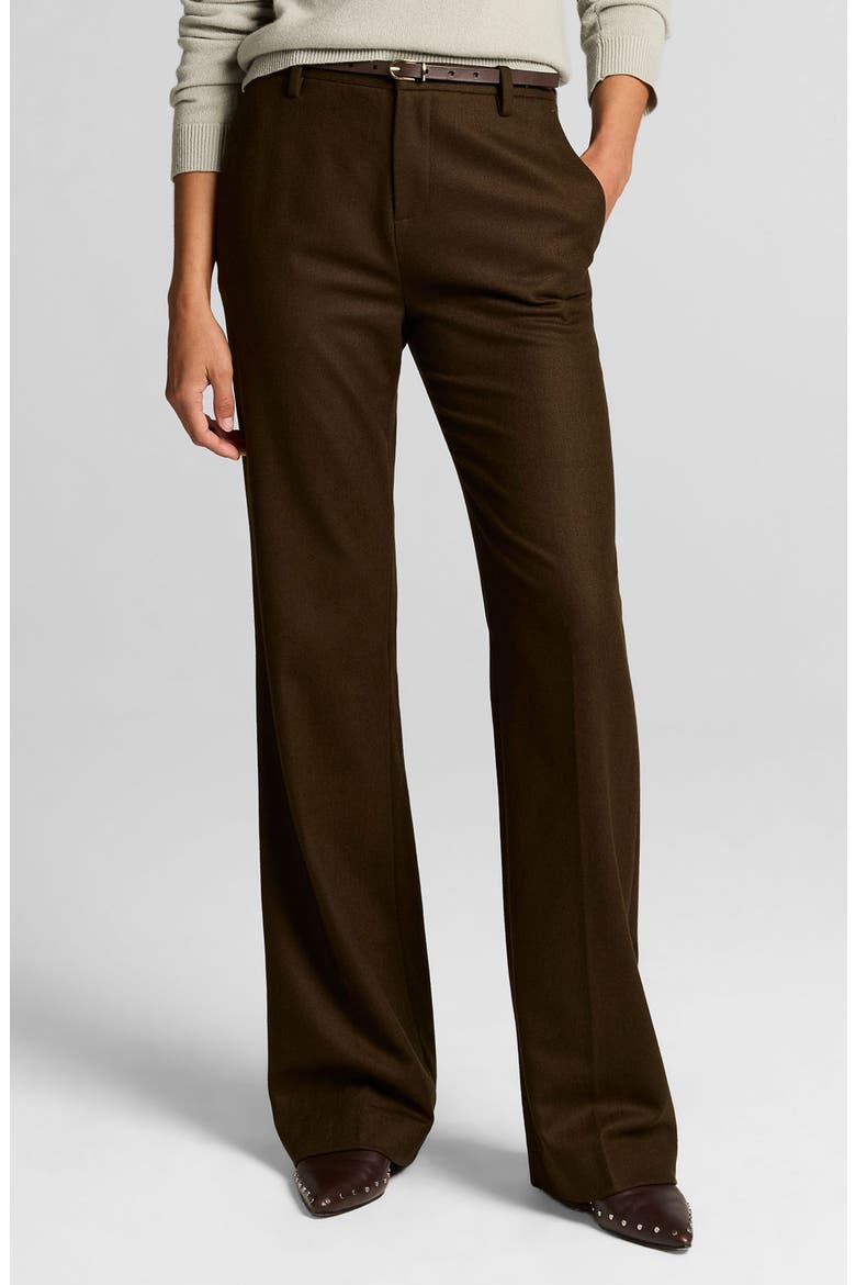 Simone Wool Blend Soft Flannel Pants, Main, color, CYPRESS
