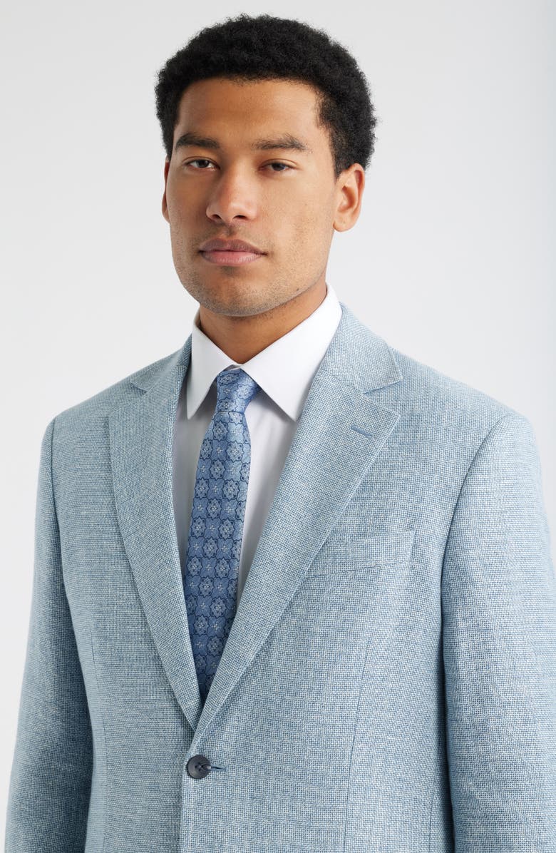 Nordstrom Wool & Linen Tweed Sport Coat, Alternate, color, Blue Cross Tweed