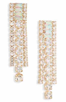 Rhinestone Fringe Linear Earrings