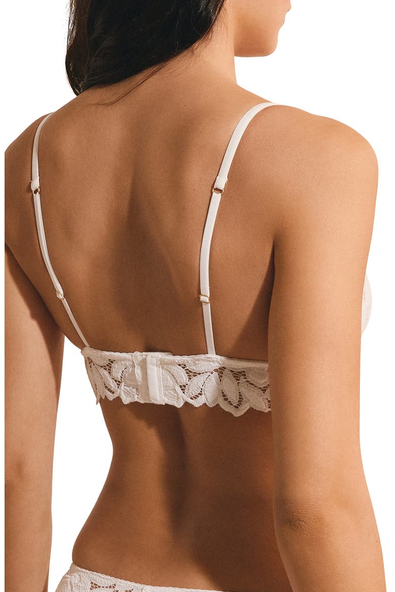 Celeste Triangle Bralette, Alternate, color, WHITE