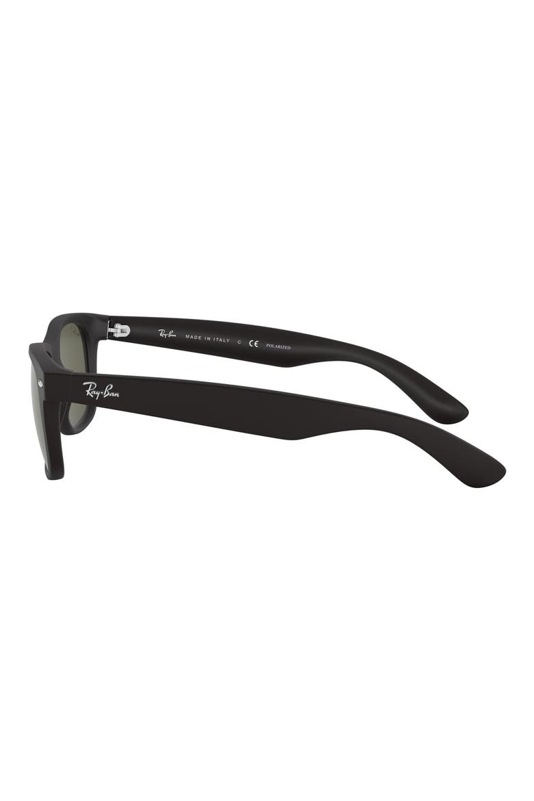 New Wayfarer 55mm Rectangular Sunglasses, Alternate, color, BLACK/ GREEN