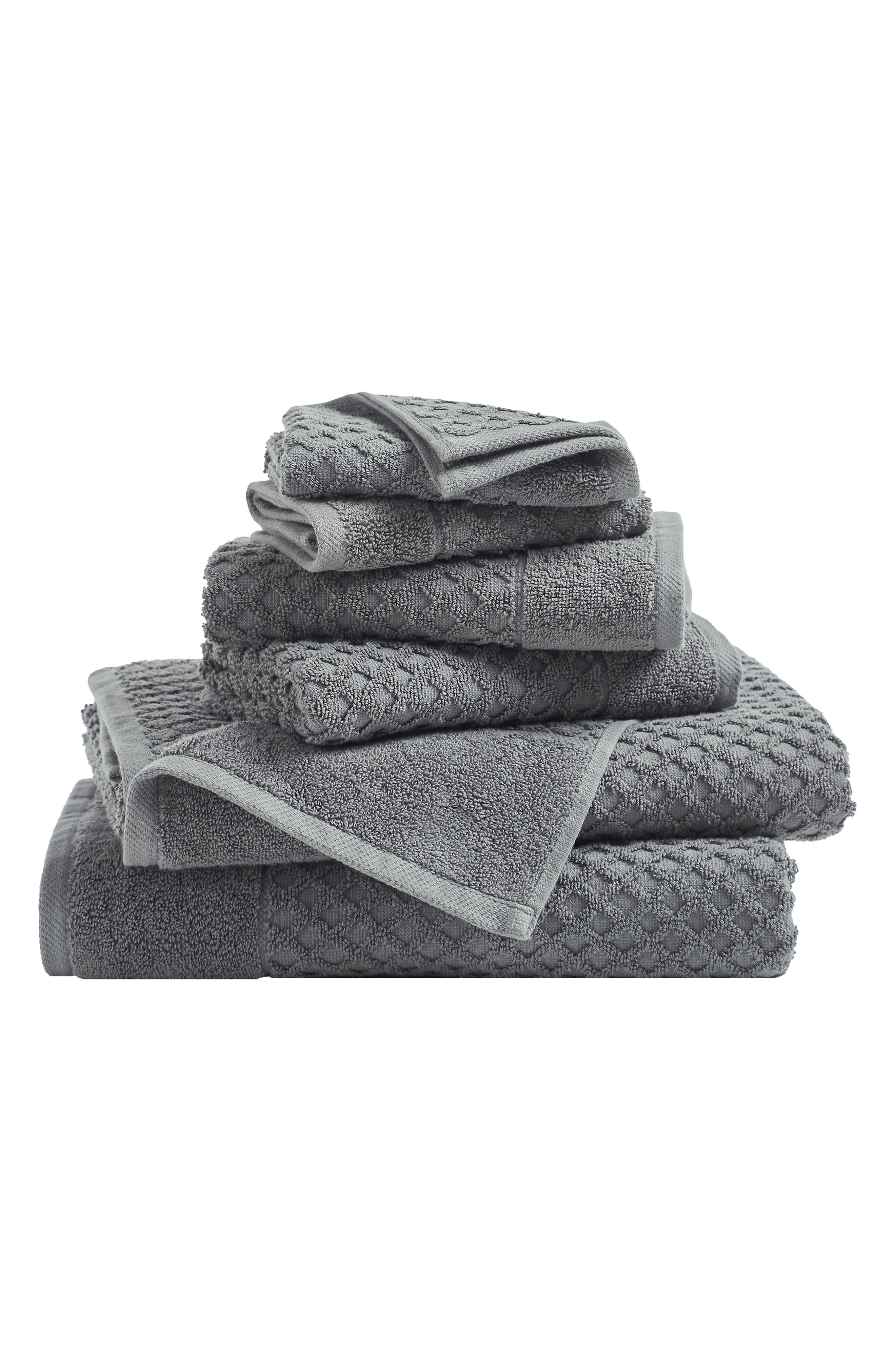 Woven & Weft Diamond Textured 6-Piece Towel Set