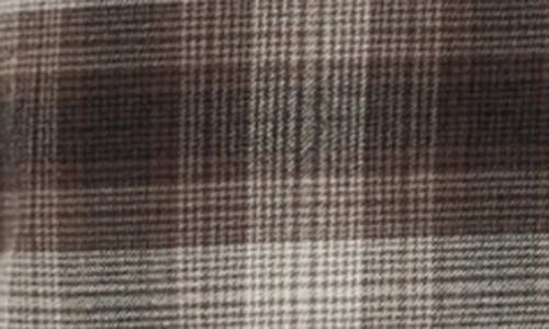 Allsaints Iniko Plaid Cotton Flannel Button-up Shirt In Brown