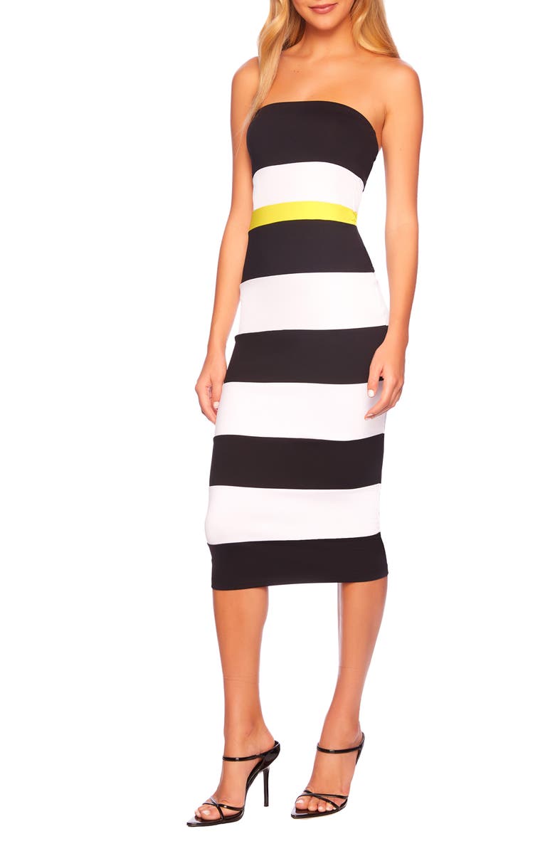 Susana Monaco Stripe Tube Dress, Alternate, color, 
