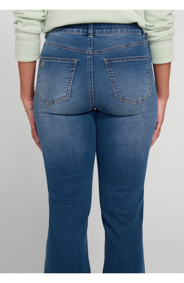 Betabrand Signature Mid Rise Stretch Denim Bootcut Jeans, Alternate, color, Alamo Wash