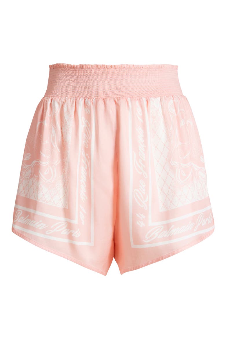 Printed Foulard pyjama shorts, Alternate, color, pink