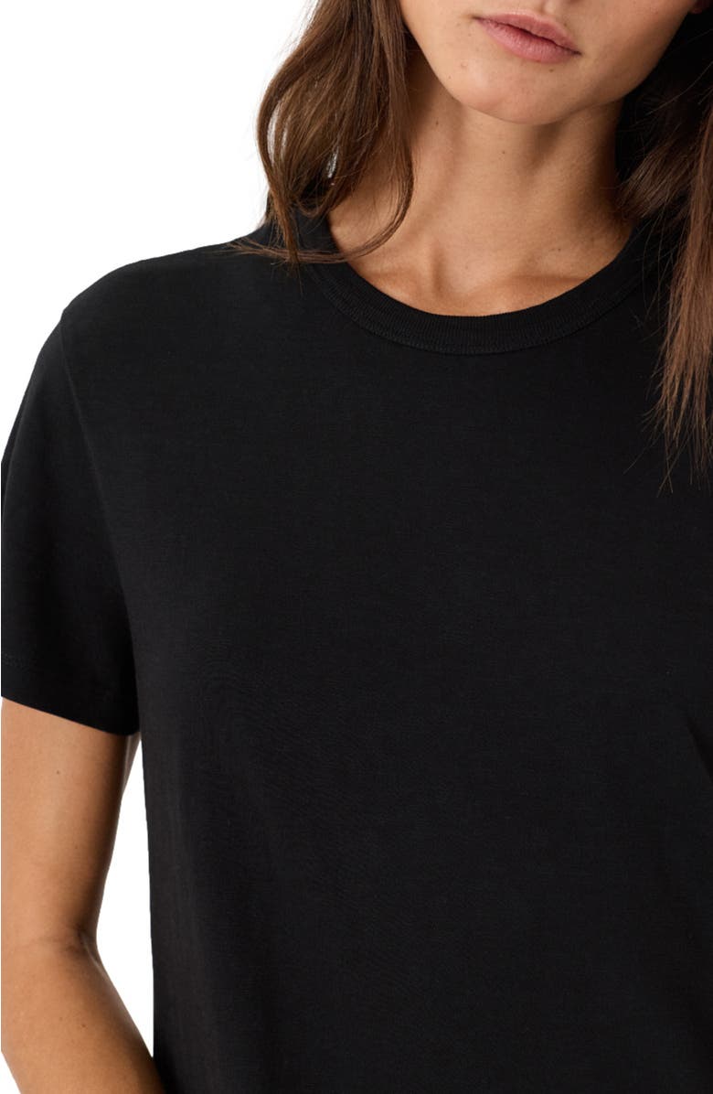 Pact Organic Cotton Soft-Slub Essential Easy Tee Maxi Dress, Alternate, color, Black