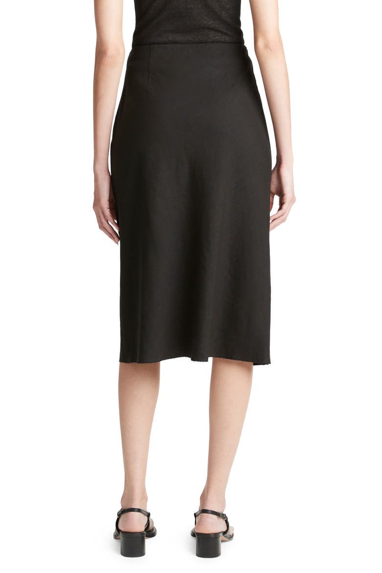 Easy Linen Blend Slip Skirt, Alternate, color, BLACK