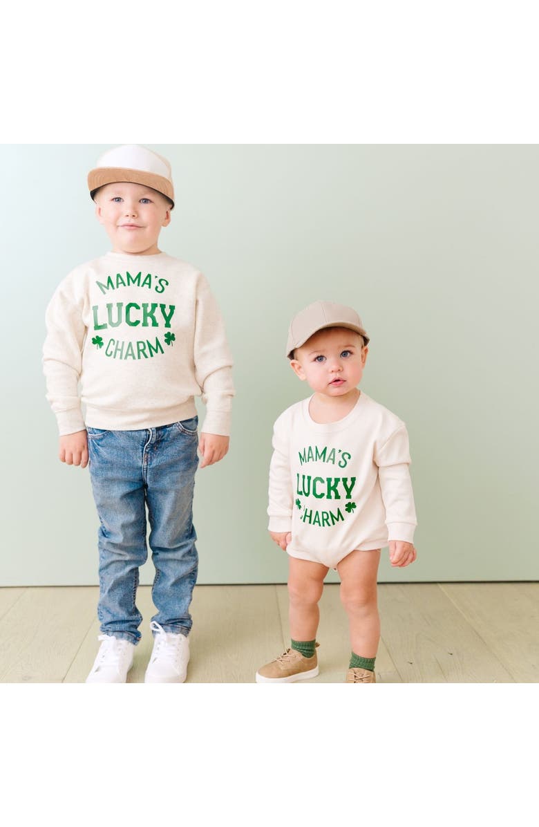 Sweet Wink Mama's Lucky Charm St. Patrick's Day Sweatshirt, Alternate, color, Natural Heather