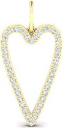 Everlee Open Heart Lab Diamond Charm in 14K