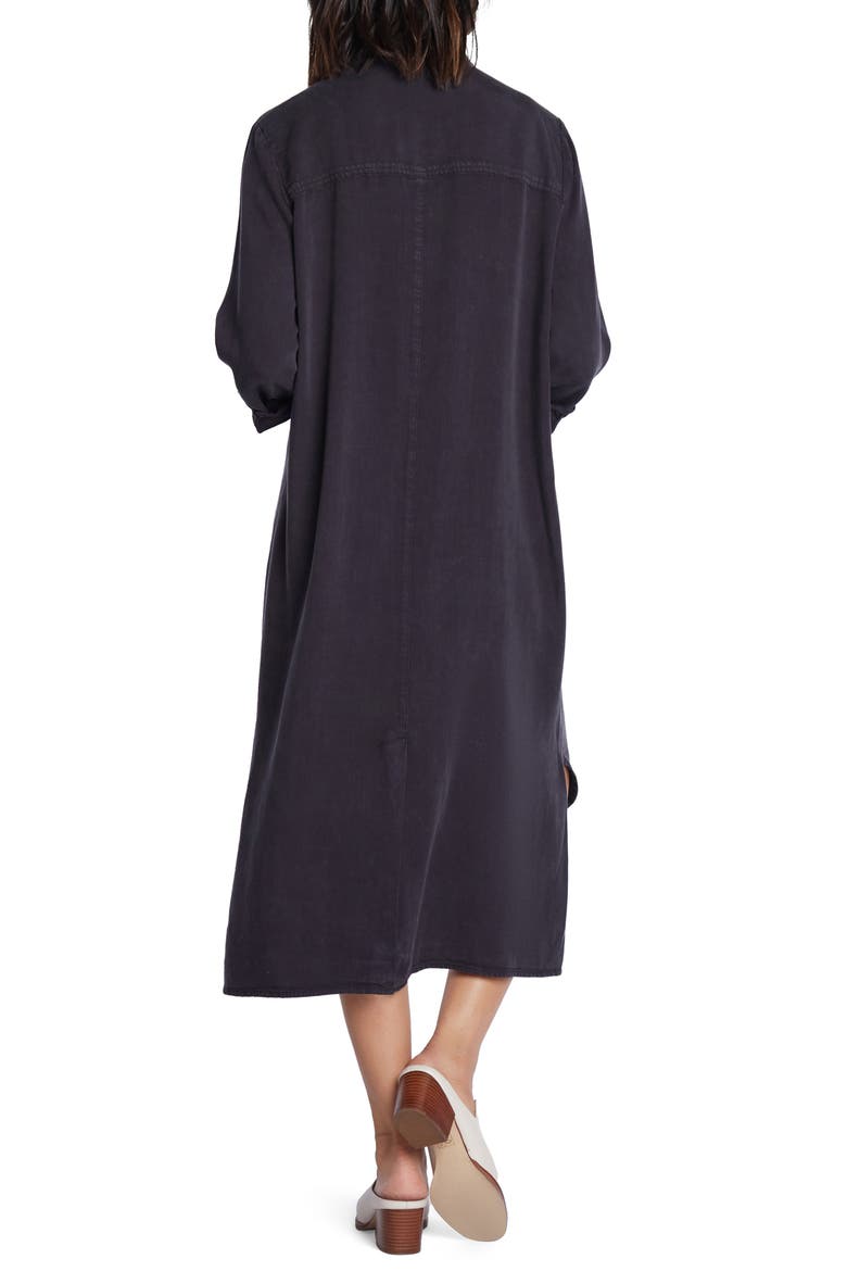 Denim Chill Out Shirtdress, Alternate, color, TRUE BLACK (FINISHED HEM)