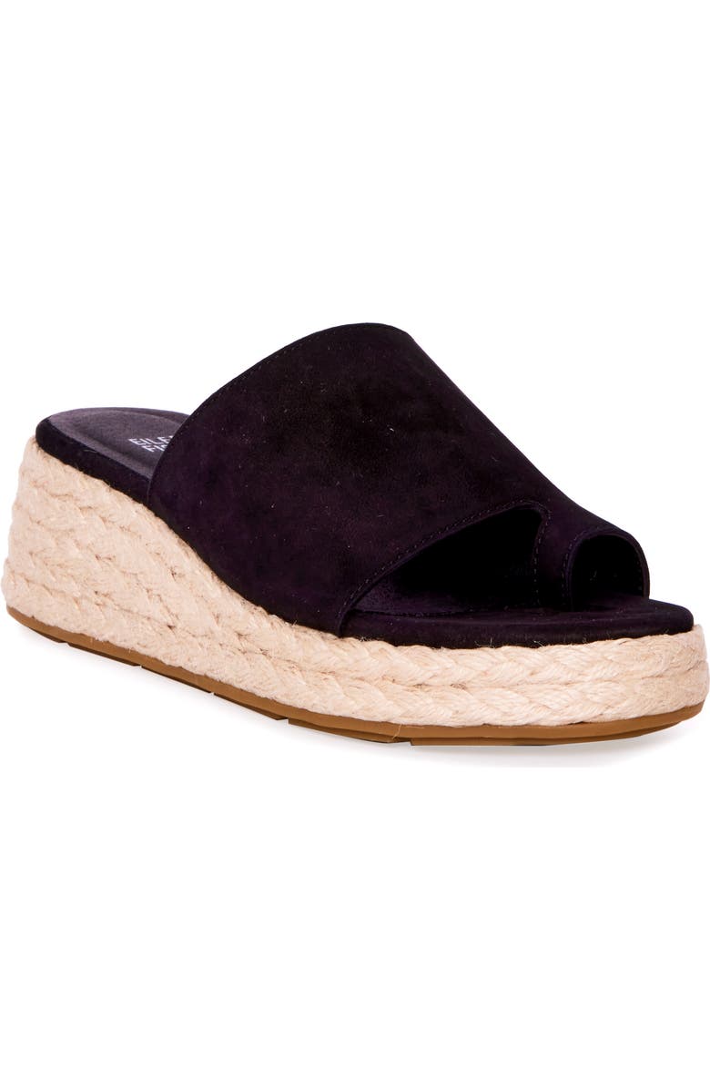 Eileen Fisher Tarry Toe Loop Espadrille Wedge Slide Sandal, Main, color,