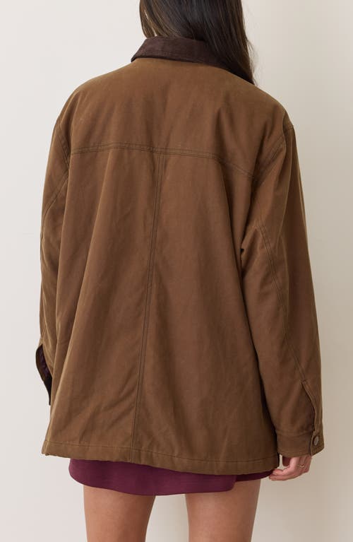 Marine Layer Riley Cotton Barn Jacket In Brown