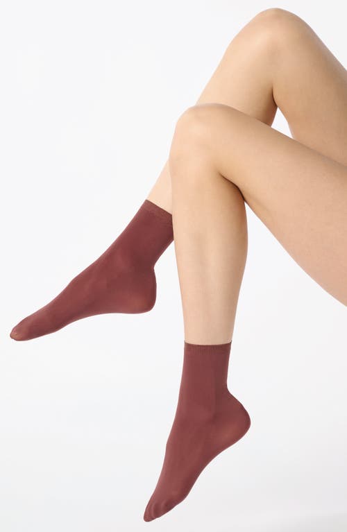 Oroblu Crew Socks In Brown
