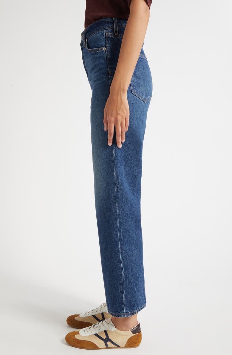 Veronica Beard Dylan High Waist Ankle Straight Leg Jeans, Alternate, color, Roadside Blue