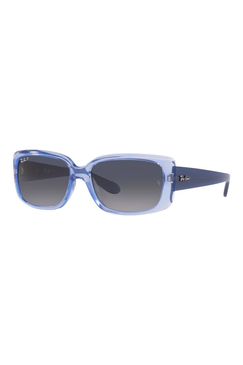 55mm Gradient Polarized Pillow Sunglasses, Alternate, color, VIOLET