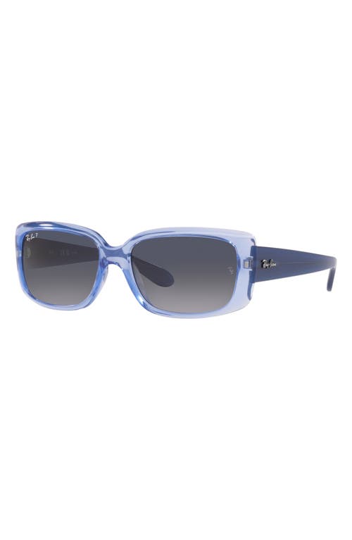 Ray Ban Ray-ban 55mm Gradient Polarized Pillow Sunglasses In Gold