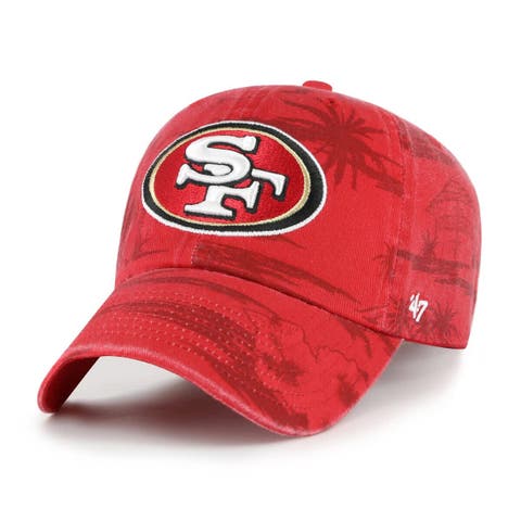 Men's '47  Scarlet San Francisco 49ers Fiji Clean Up Adjustable Hat