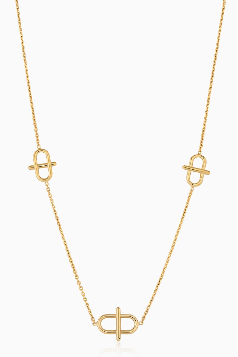 14K Gold Harmony Station Necklace, Main, color, Yellow Gold