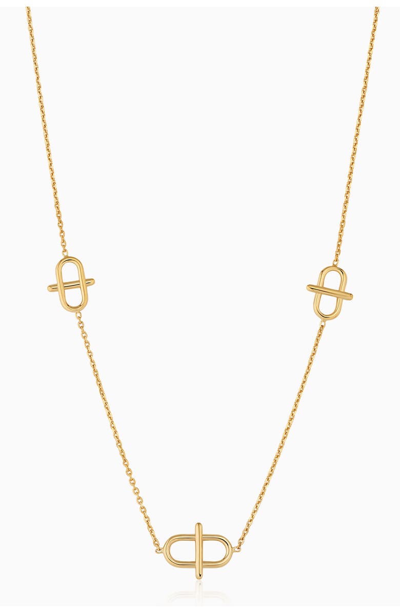 Oradina 14K Gold Harmony Station Necklace, Main, color, Yellow Gold