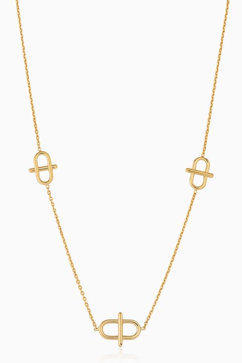 14K Gold Harmony Station Necklace