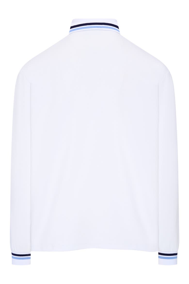 Premium Midweight Long Sleeve Polo, Alternate, color, BRIGHT WHITE
