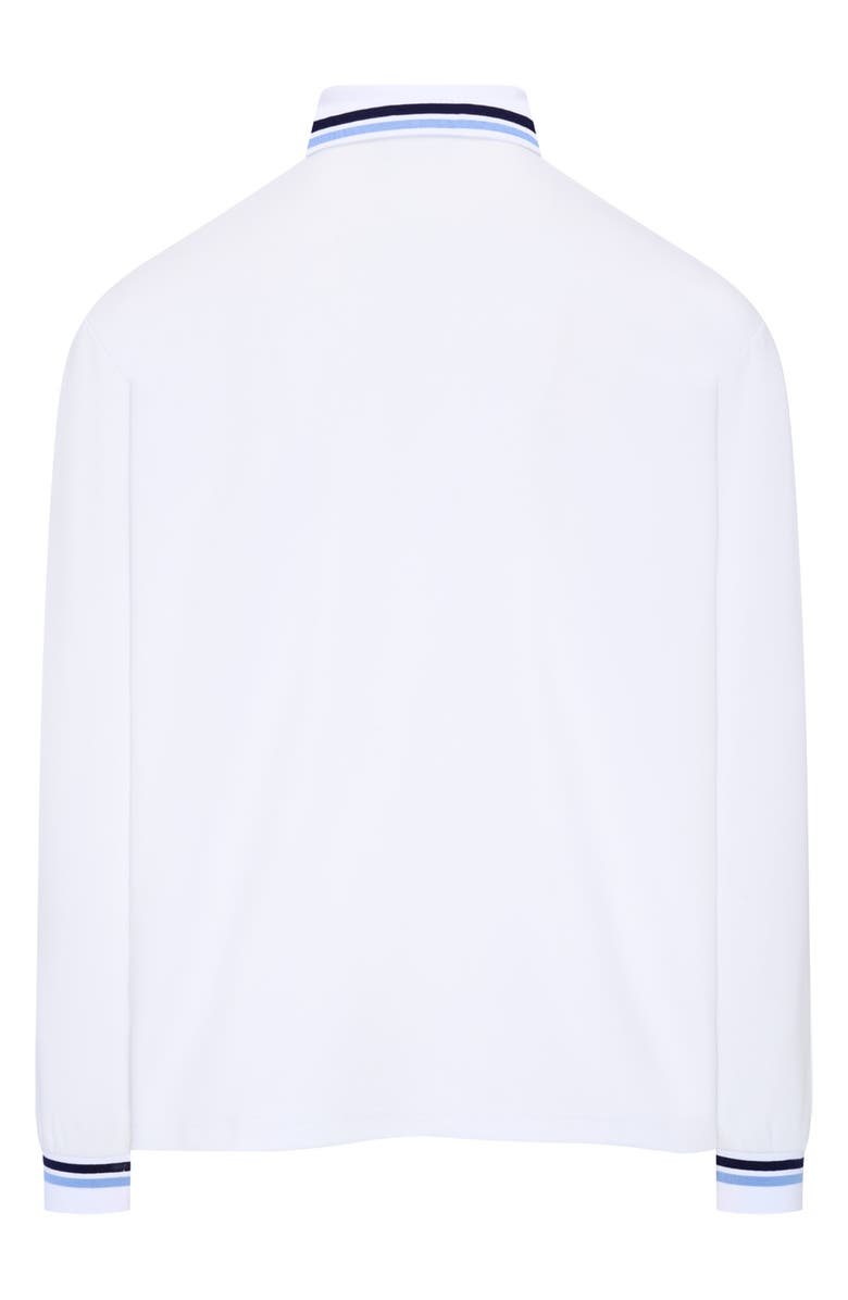 Eastside Golf Premium Midweight Long Sleeve Polo, Alternate, color, Bright White