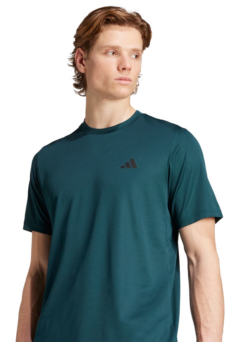 Base Training Performance T-Shirt, Alternate, color, AURORA IVY/ BLACK