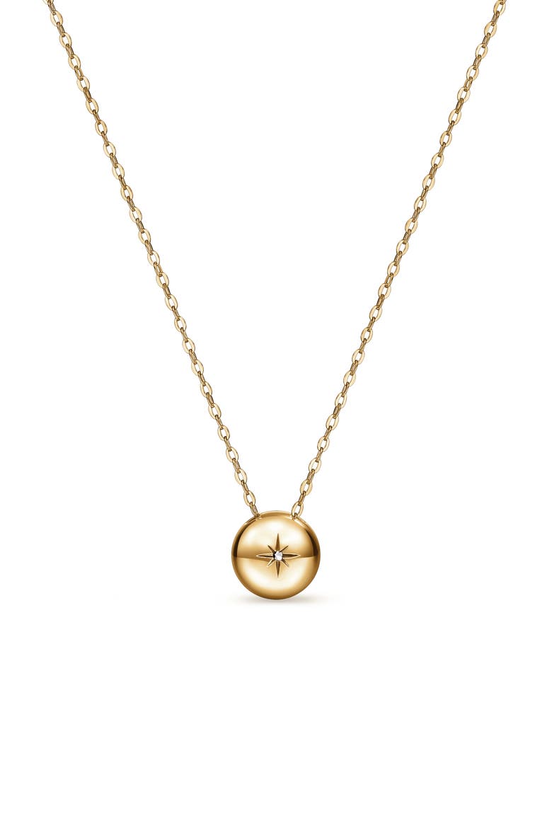 Dream 18k Gold Diamond Solitaire Pendant Necklace, Alternate, color, 18K YELLOW GOLD/DIAMOND
