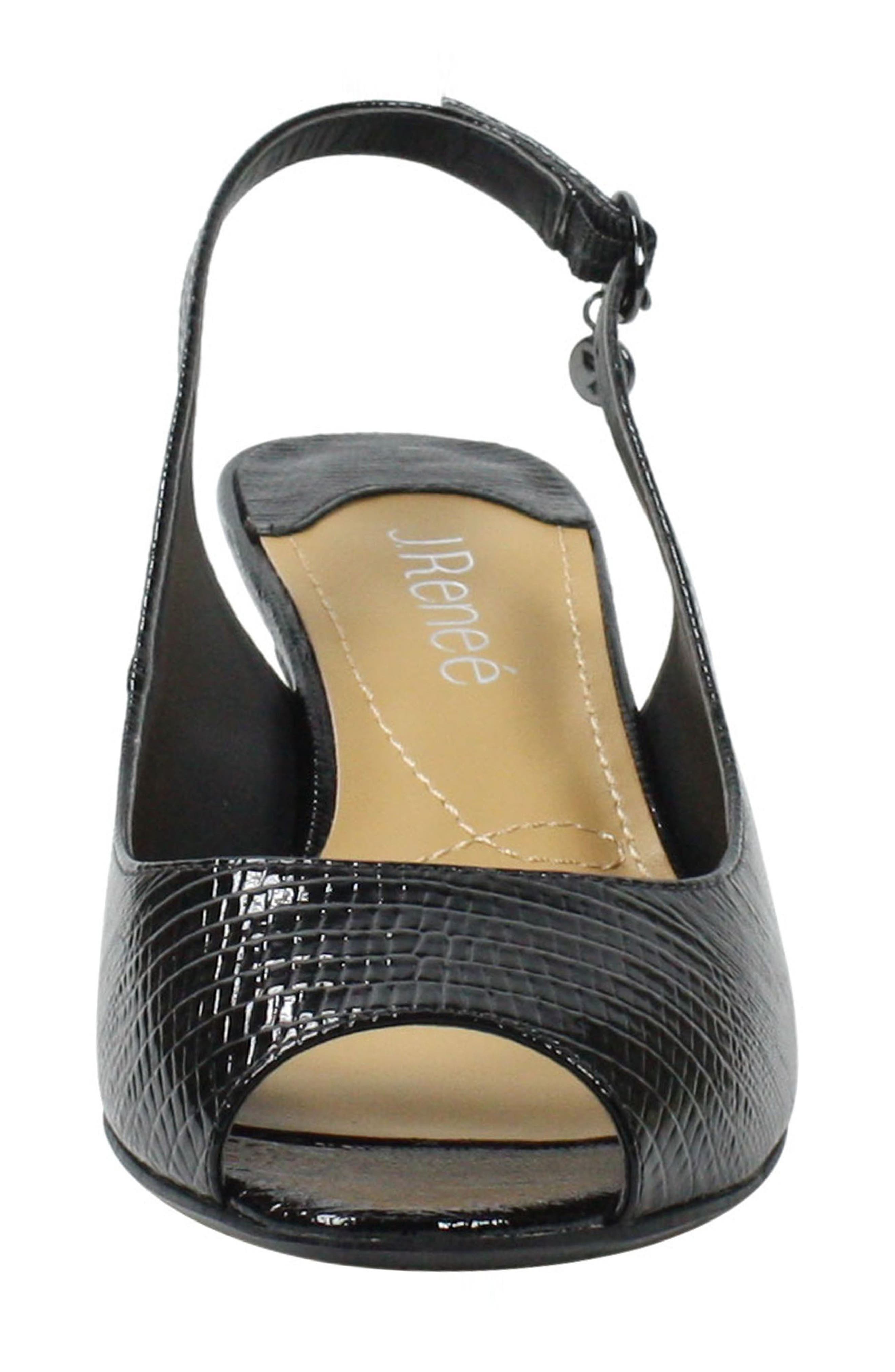 Jenvey Slingback Sandal, Alternate, color, BLACK LIZARD PRINT