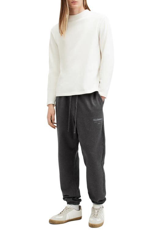 Allsaints Underground Cotton Sweatpants In Gravestone Grey Marl