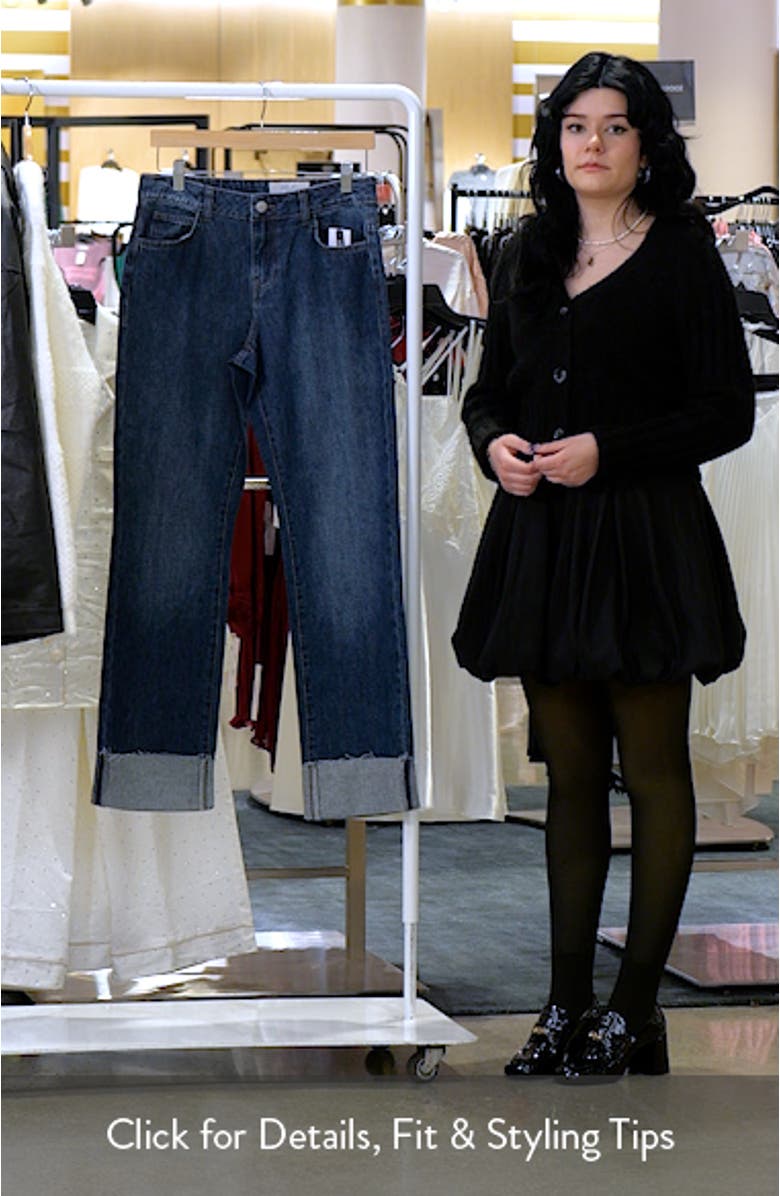 Sanja Cuffed Straight Leg Jeans, sales video thumbnail