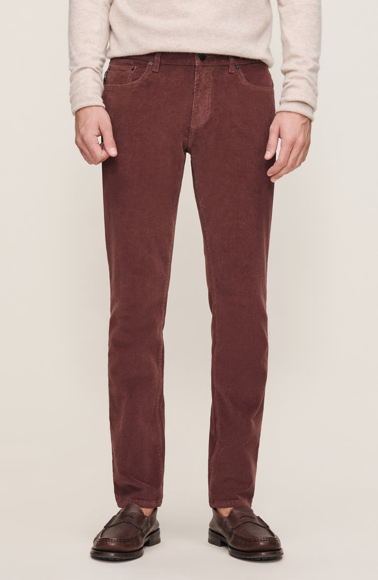 DL1961 Nick Slim Fit Corduroy Jeans, Main, color, Syrah