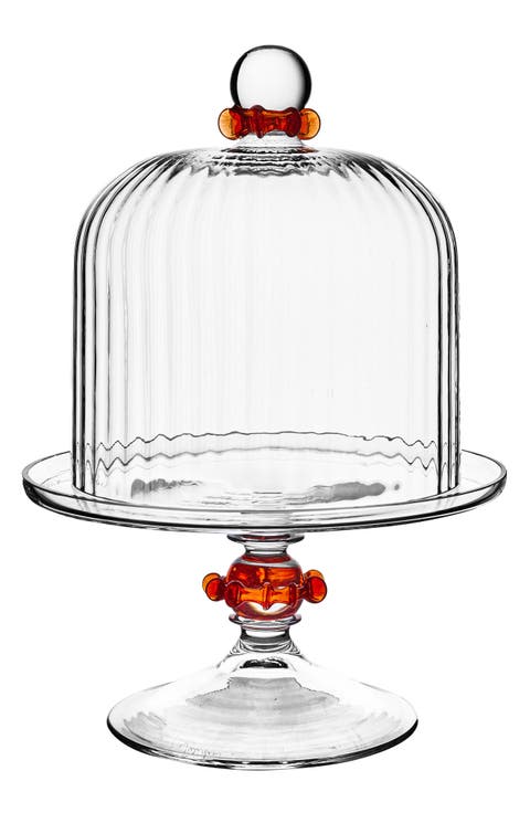 Nell Ruffle Petite Cake Stand & Dome