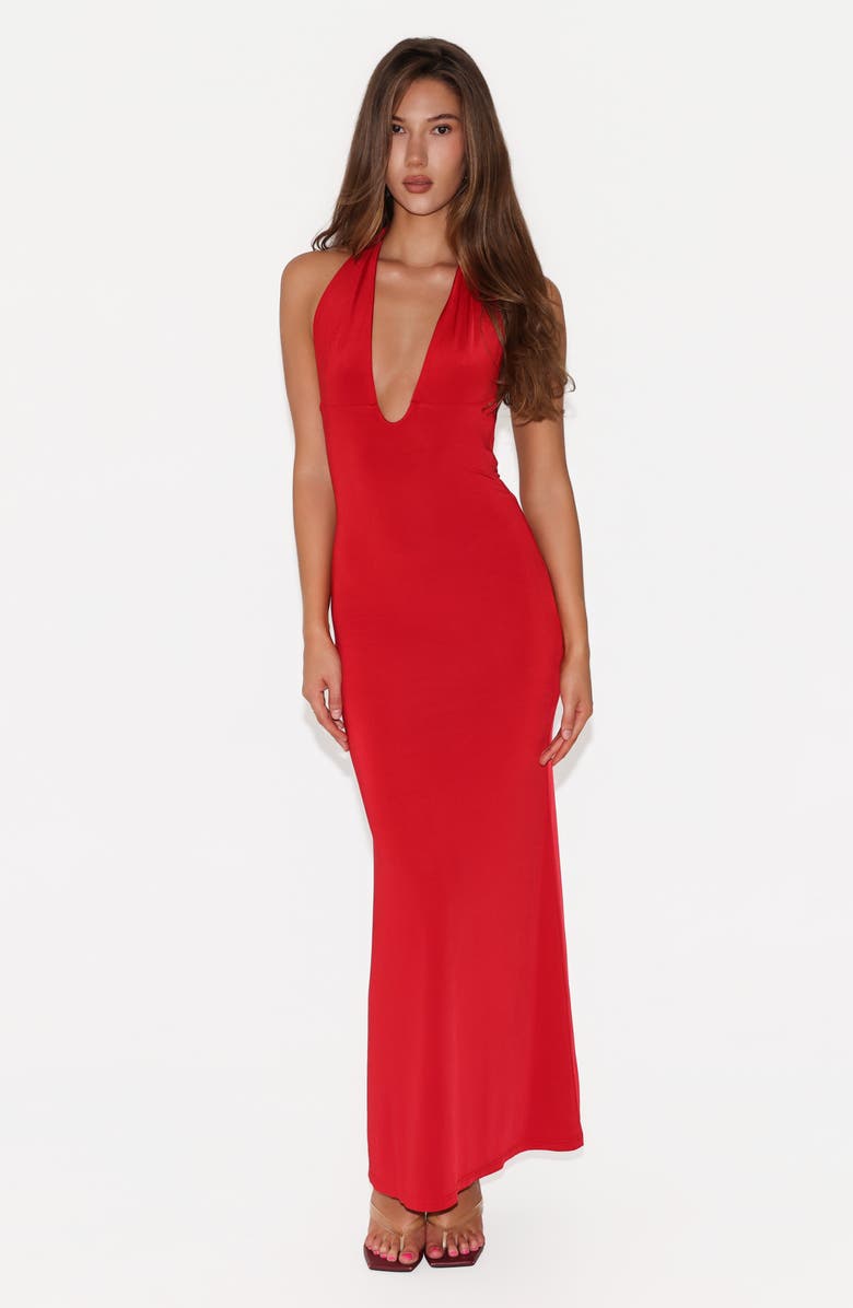Tiger Mist Solyne Plunge Neck Maxi Dress, Alternate, color, 