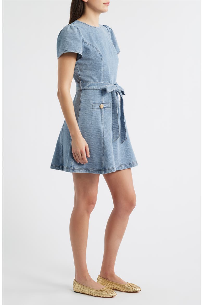 Denim Minidress, Alternate, color, DENIM
