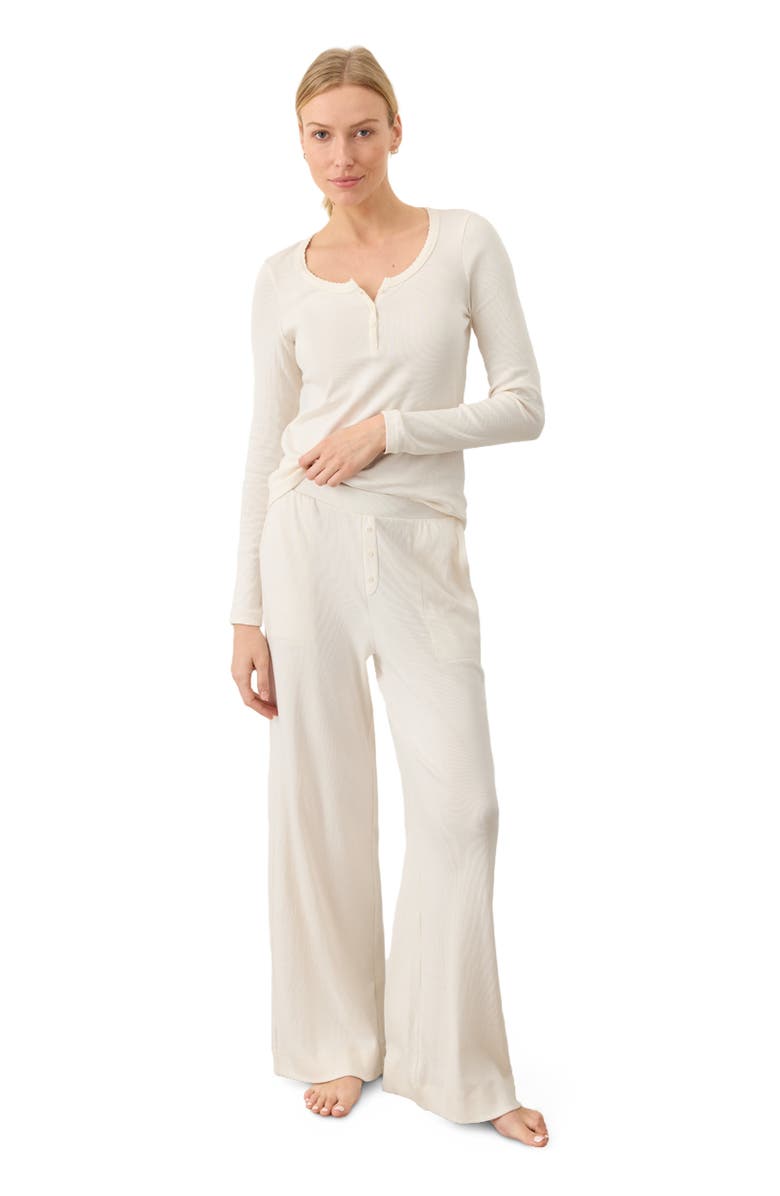 Pact Dream Rib Slim Henley Made With Organic Cotton, Alternate, color, Cream