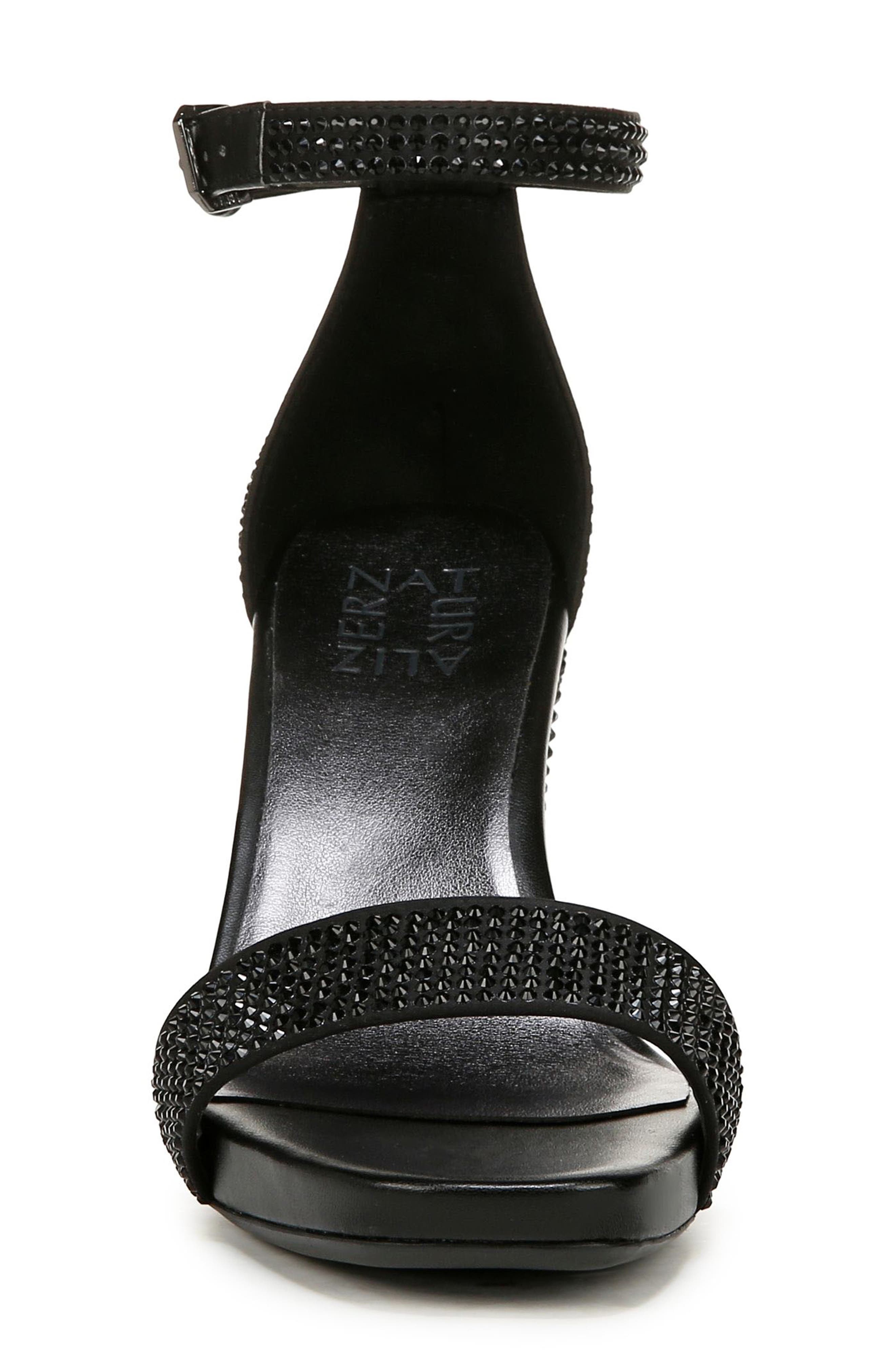 Naturalizer Joy Studded Ankle Strap Sandal, Alternate, color, Black