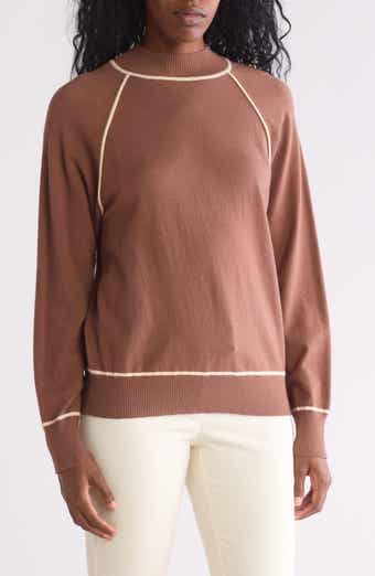 Tipped Dolman Sleeve Sweater